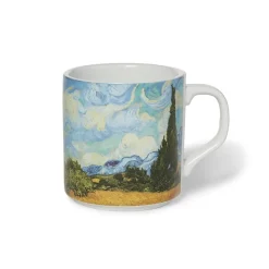 Van Gogh Wheat Field With Cypresses Mug And Tea Towel Set