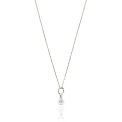 Venus Pearl Silver Pendant Necklace, White