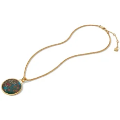 William Morris Blackthorn Enamel Pendant Necklace