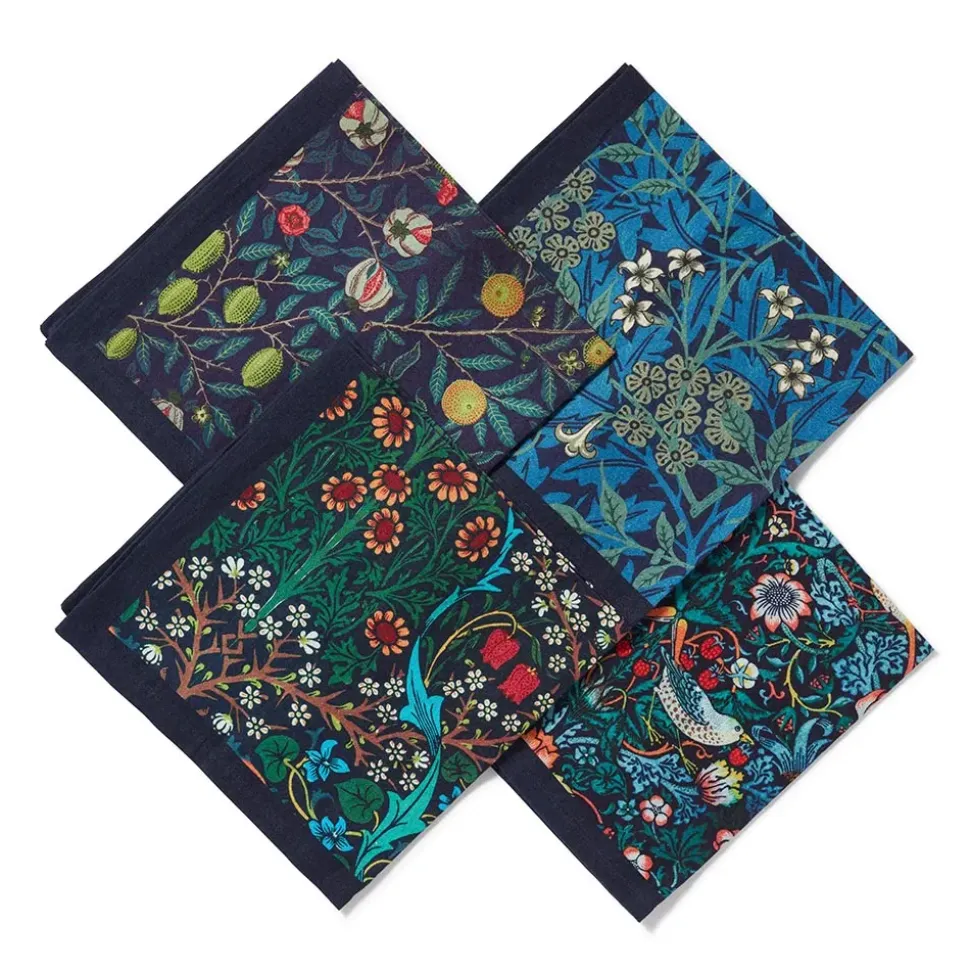 William Morris Botanical Print Napkin Set
