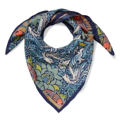 William Morris Peacock And Dragon Square Silk Scarf