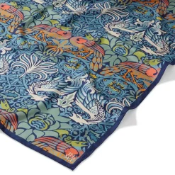 William Morris Peacock And Dragon Square Silk Scarf