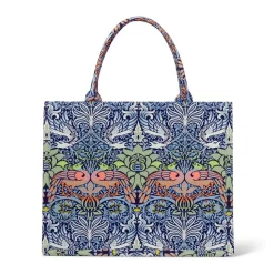 William Morris Peacock And Dragon Oversize Structured Tote