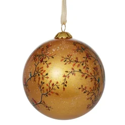 Winter Birds Hand-Painted Glass Ornament Set