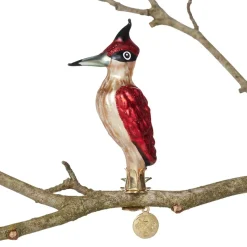 Woodpecker Glass Ornament